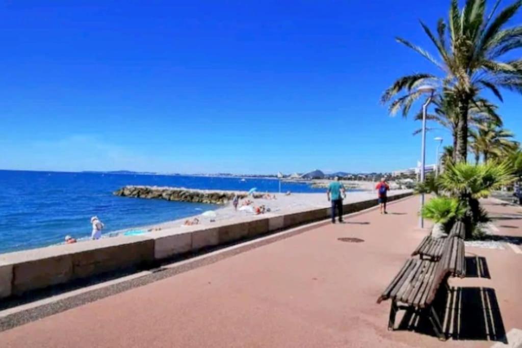 Cocon Marin 4 Studio Proche Mer Parking Wifi Cagnes-sur-Mer Eksteriør billede